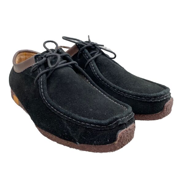 Clarks Originals Wallabee Shoes Men\'s 8 Black Suede Low Top Casual Academia Work main image 16